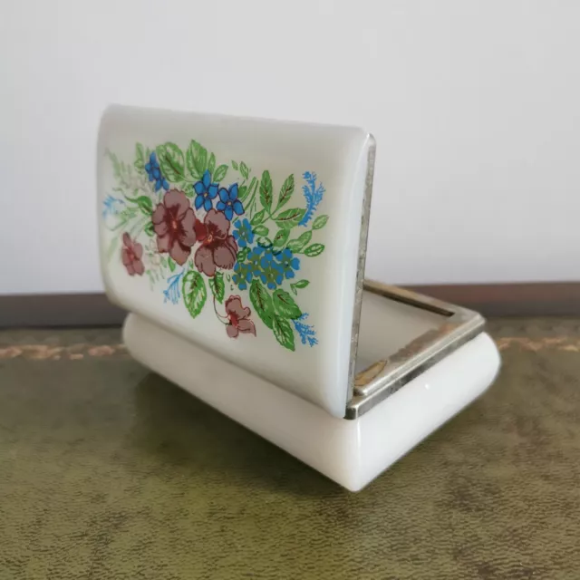 Vintage Bedside Trinket Box. Oriental Transferware Flower Design. Cottagecore.