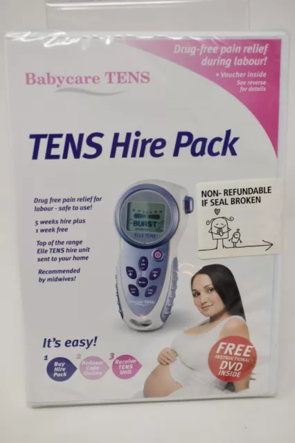 Babycare TENS Drug Free Pain Relief During Labour 6 Week Hire Pack + DVD SEALED