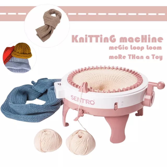 48 Needle Knitting Machine Round Hand Weaving Loom DIY Scarf Hat Kids Toy UK