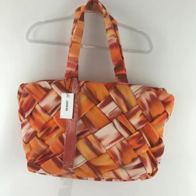 Jason Wu Dylan Basket Weave Tote Shoulder Bag Watercolor Orange SOLD OUT $148NEW