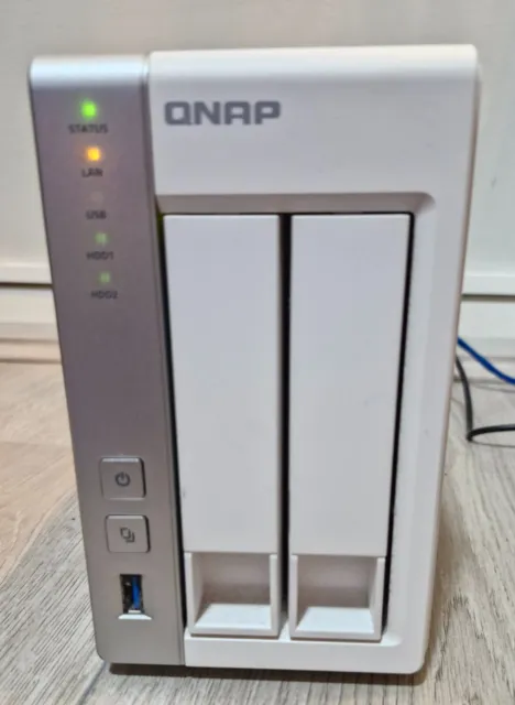 QNAP TS-231P NAS Network Attached Storage 2 X 2TB Seagate Skyhawk HDD 1GB Memory
