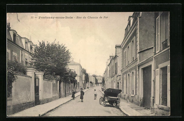 CPA Fontenay-sous-Bois, Rue du Chemin de Fer, vue de la rue 1908