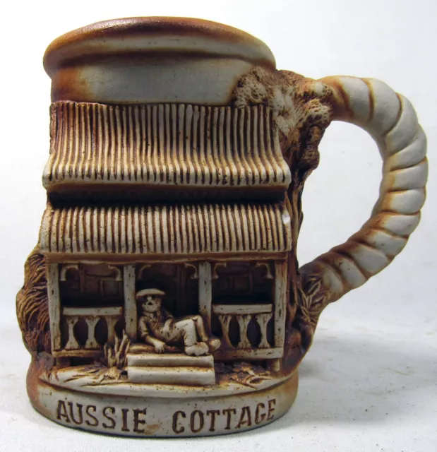 Australian Swagman Pottery Aussie Cottage Ceramic Art Coffee Mug 2