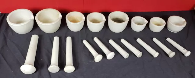 Lot of Coors Mortar and Pestle Items , Free Shipping , Many Different Sizes