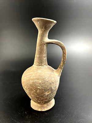 Ancient Greek Late Bronze Age Cyprus Cypriot Pottery Jug w/ Base Ring