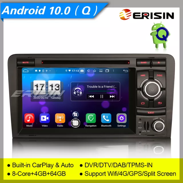 Android 10 Autoradio Audi A3 S3 RS3 RNSE-PU DAB+CarPlay 4G BT DSP TPMS 2-UI 8737