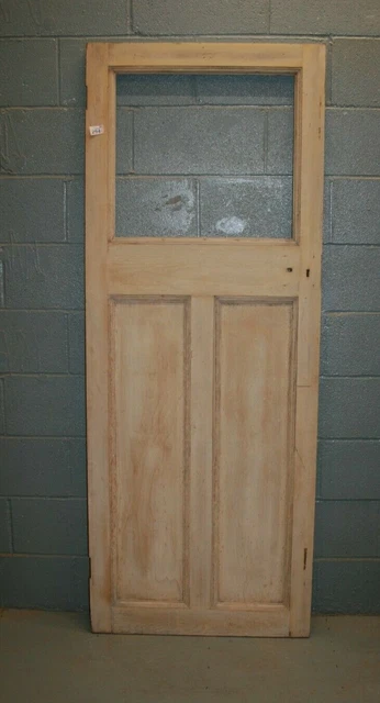 Reclaimed Pine 3 Panel Part Glazed Door 30 1/2" x 79"   294A