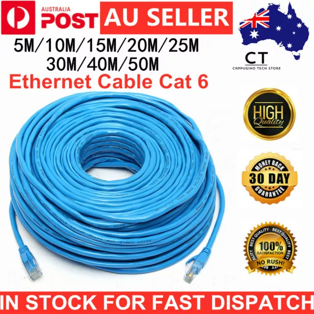 New Premium 5m 10m 15m 20m 30m 40m 50m Ethernet Network Lan Cable CAT6 1000Mbps