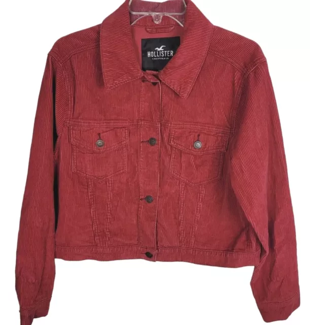 Hollister California Retro Corduroy Jacket Color Burnt Orange Lightweight Sz XL