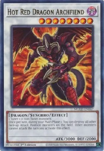 ( HOT RED DRAGON ARCHFIEND ) - Gold Rare - MGED-EN067 - 1st - NM = Yu-Gi-Oh