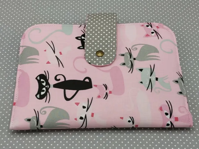 Handmade Baby Diaper Nappy Wallet Bag Pouch Wipes Holder Organizer Rose Cats 9