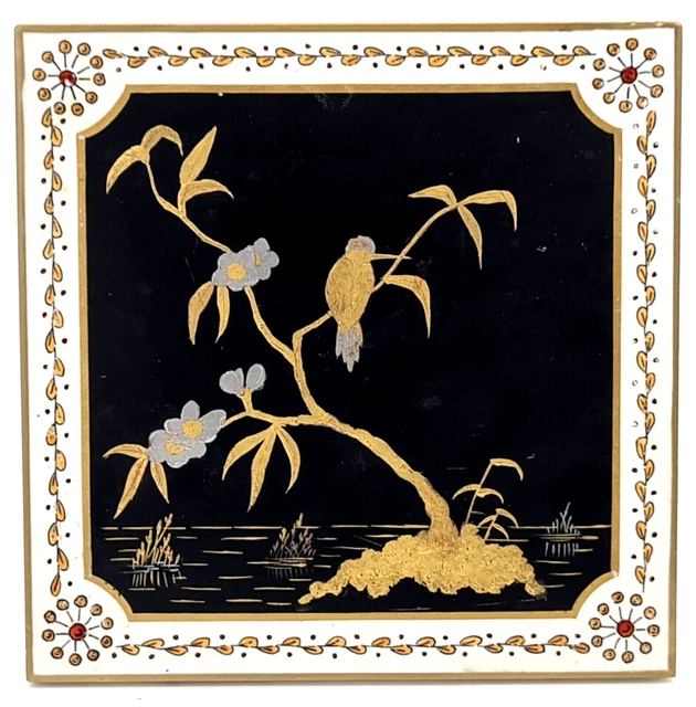 Superb Hand-Painted Aesthetic Japonesque Style Tile by Minton C1880 AE12