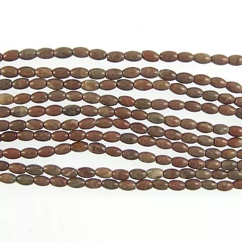 Amber Onyx Gemstone 9mm Rice Beads 71627 2