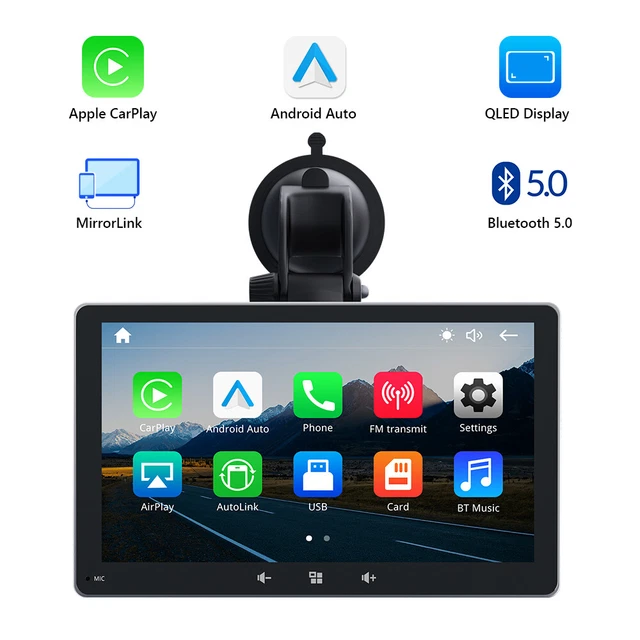 On Dash Wireless CarPlay Android Auto 7" QLED Car Stereo Radio GPS Bluetooth 5.0