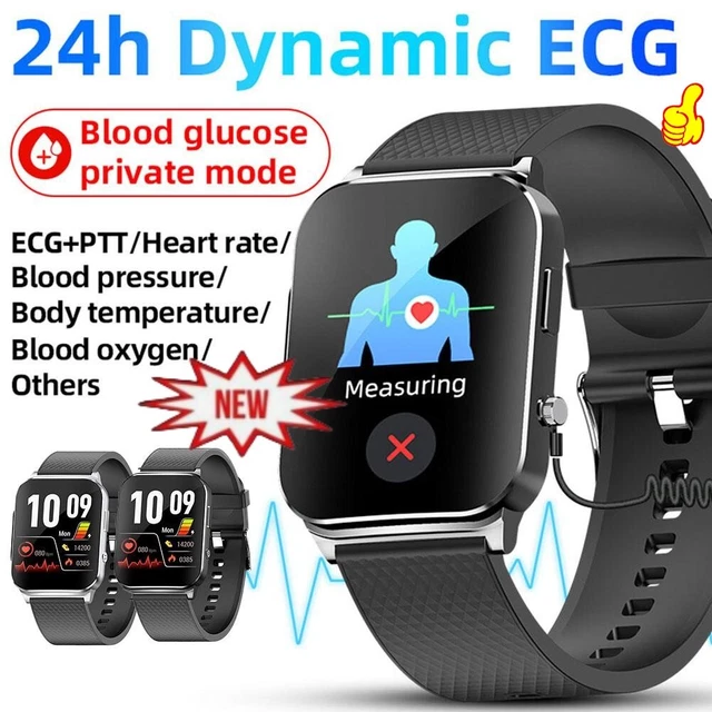 SMART GLUCOSE MONITOR, ECG Smart Watch Women Men Health Watch EUR 44,27