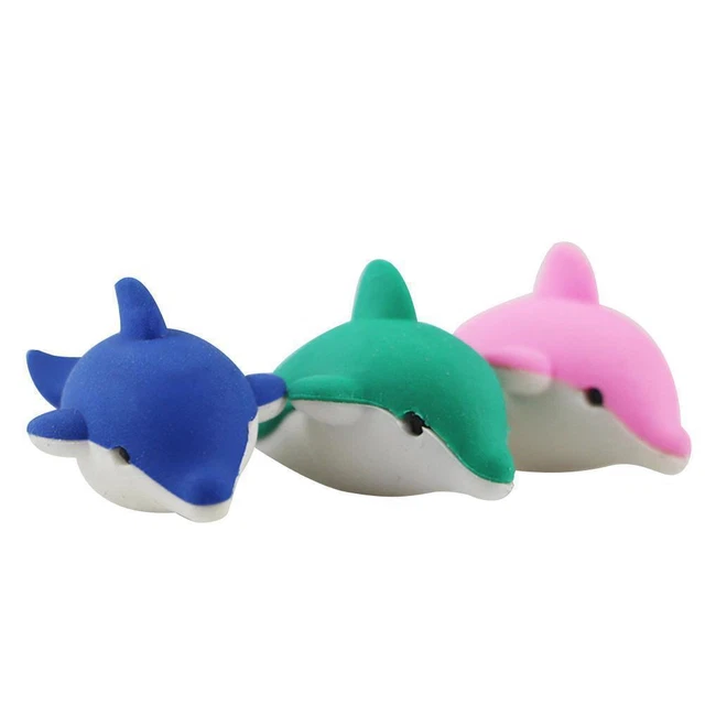1X CARTOON CREATIVE Dolphin Rubber Pencil Eraser Office Stationery s S