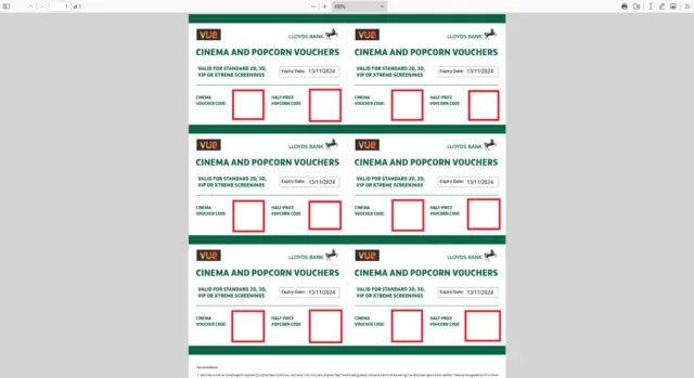 6 x Vue Cinema Tickets and Half Price popcorn valid until 13/11/2024 6 x Vue Cinema Tickets and Half Price popcorn valid until 13/11/2024