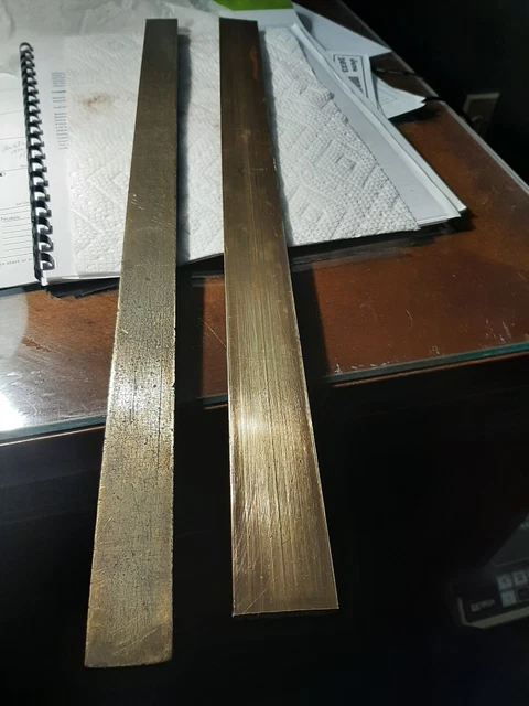 3/8 X 1 and 3/16 X 1 1/4 Brass Bar