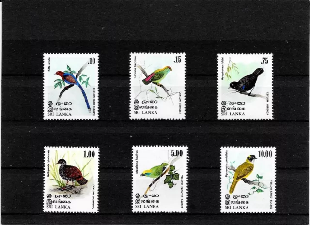 Briefmarken -Sri Lanka-Vogel