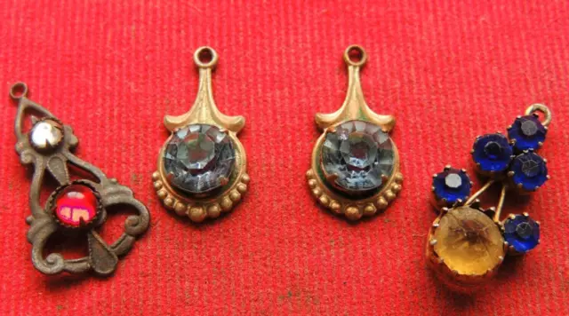 Old bronze jewelry pendants, early 20th century