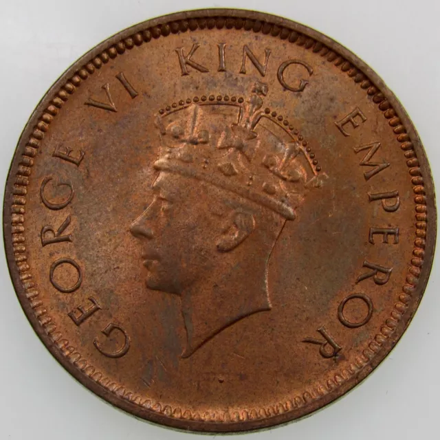 INDIA. British. George VI. ¼ Anna (1 Pice), 1939. Calcutta Mint. KM-530. Bronze.