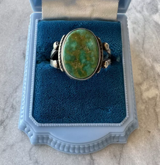 Vintage Turquoise Sterling Silver .925 Ring Size 8.75
