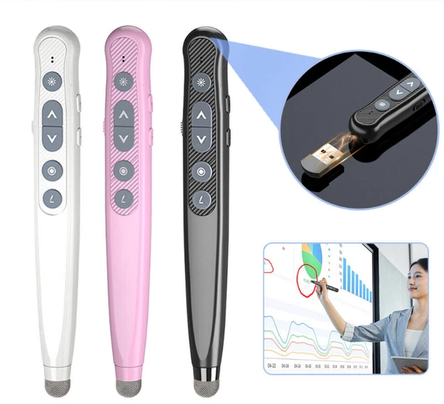 Wireless PowerPoint Presentation Presenter Remote Clicker with Touch Screen J