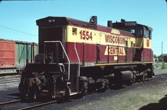 Wc 1554 Sw-1500 Neenah Wi (Wisconsin Central) Original Slide 06-04-89 T7-4