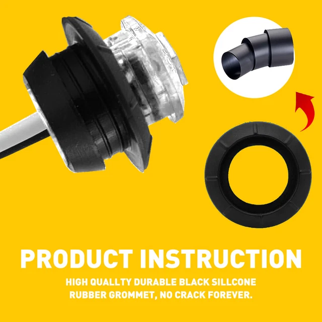 10PCS CLEARANCE LIGHT Led Side Marker Trailer White Truck Caravan 12