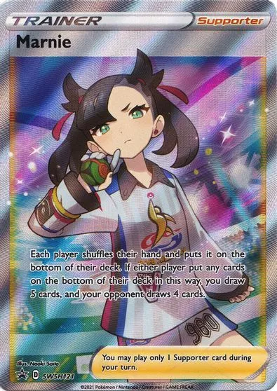 Pokemon Marnie ​​(SWSH121) [Sword & Shield: Black Star Promos]​ Lightly Played H