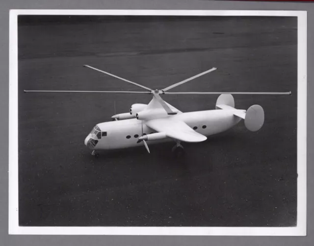 Fairey Rotodyne Helicopter Large Original Vintage Manufacturers Photo