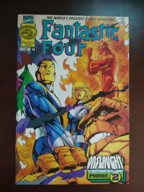 Fantastic Four #416 Marvel Comics 1996 FN/VF Onslaught Phase 2! FL