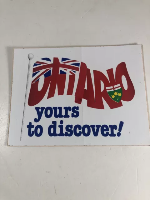 5 x 3.5 Ontario Flag Sticker Vehicle Vinyl Bumper Flags Window Canada Decal New