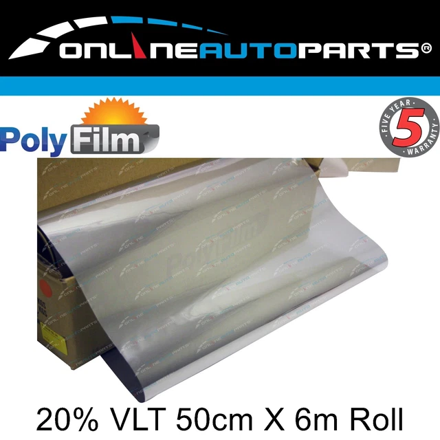 20% Silver Chrome Mirror Reflective Window Film 50cm x 6m Roll Glass Solar Tint