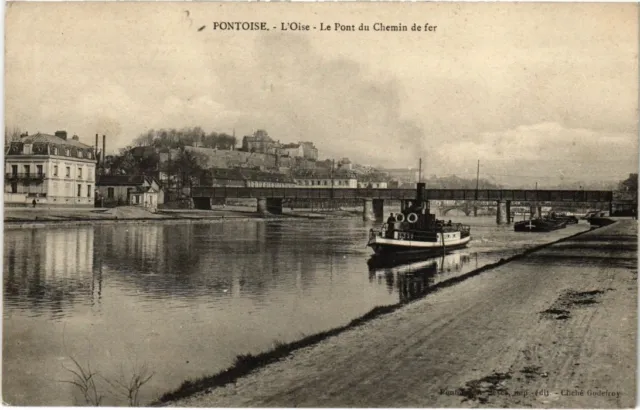 CPA PONTOISE - L'Oise - Le Pont du Chemin de fer (68881)