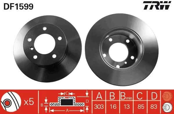 2 Stück Trw Df1599 - Vorderachse Für Mercedes G-Klasse W463