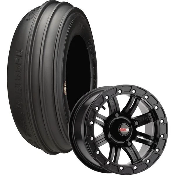 14x7, 4/110-4/115, 4+3 28x12-14 GMZ Sand Stripper 3 Rib Front Tire With Black