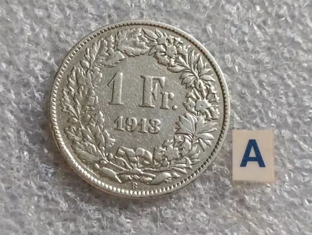SWITZERLAND SYLVER !!! 1 Franc 1913 NICE !!! (A)