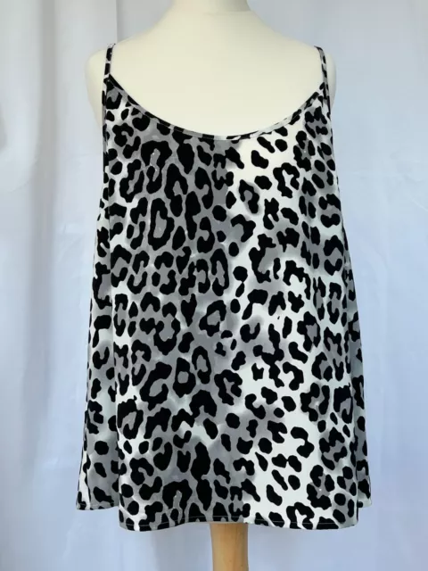 Next Ladies Black Mix Strappy Top Camisole, Polyester, Size 14, BNWT