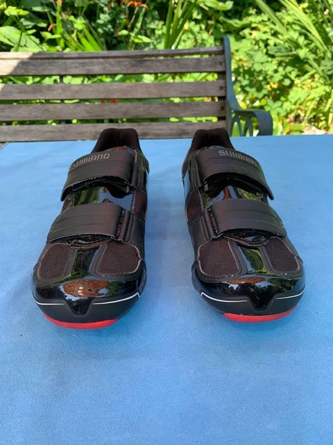 Radschuhe UK 5,7 EU 40 SHIMANO Dynast SH-R065L SPD-SL Rennrad schwarz rot 3