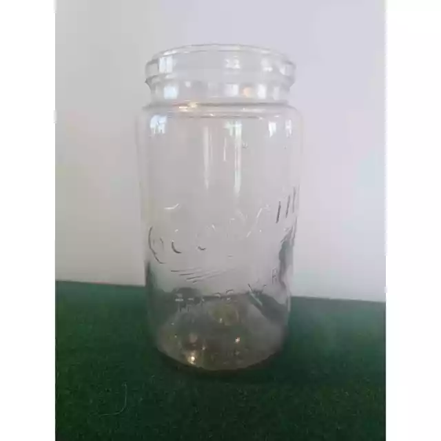 ECONOMY Antique Canning Jar Clear Glass Quart Jar 1923 No Lid