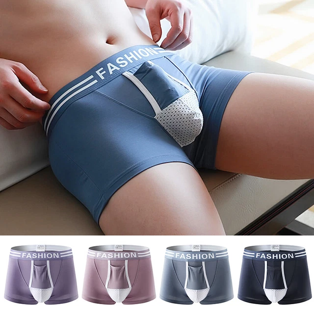 Boxershorts Für Männer Herren-Boxershorts Mit Pouch - Bequeme Unterwäsche Mit 3D-Effekt Lockere Boxershorts Herren