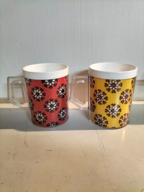 2 grands mugs VIANDOX collector neufs  vintage an 70/80 plastiques , exclu EBAY 