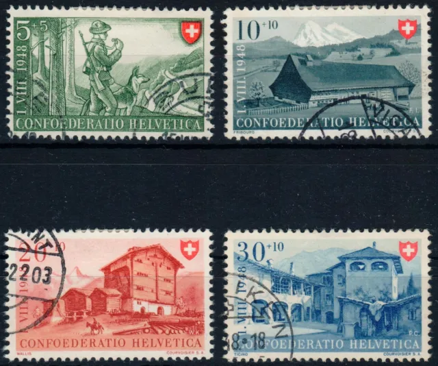 Schweiz 1948 - "Pro Patria" MiNr. 508 bis 511 gestempelt