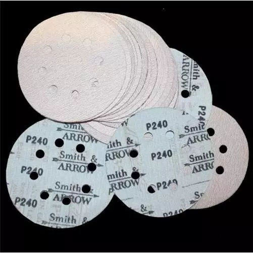 125mm HOOK AND LOOP DISCS 5" SANDING PADS ORBITAL SANDER SANDPAPER 8 HOLE METAL 3