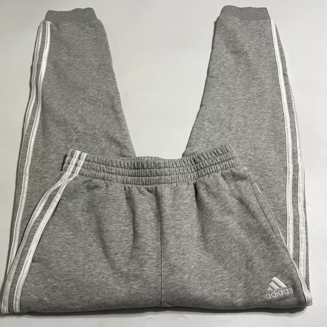 Adidas Youth KIDS Sweat Pants Joggers AK0152 XL (18/20) Grey White 3 Stripes