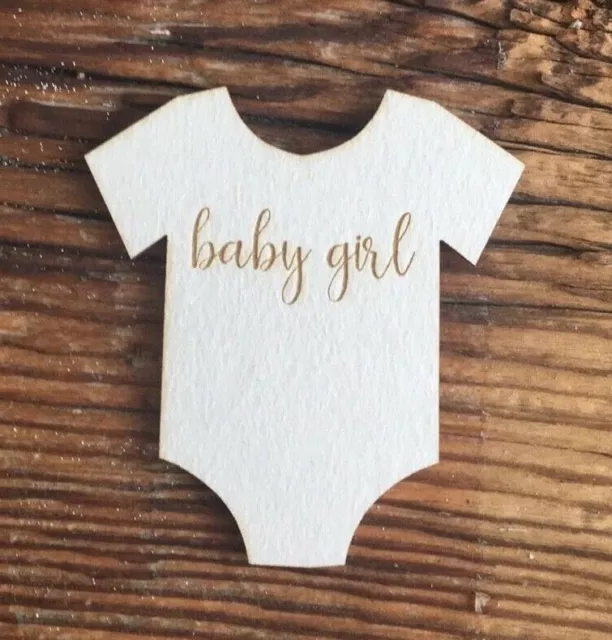 1x "BABY GIRL ONSIE" Shape Chipboard Cardboard Die Cut-out Craft Toppers PS061