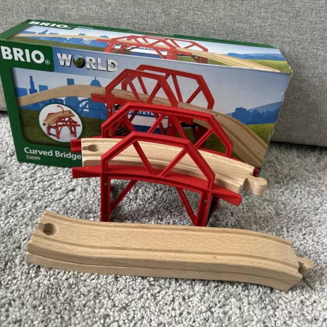 BRIO Kurvenbrück 33699 Schienen Tunnel  Set zur Holzeisenbahn 10teilig