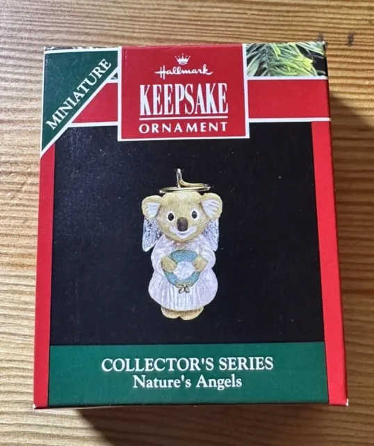 NIB 1992 Hallmark Natures Angels 3rd in Series Miniature Christmas Ornament