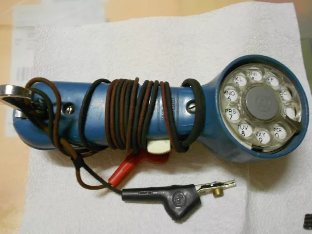 Vintage Bell System Western Electric Rotary Lineman's Test Set - Blue